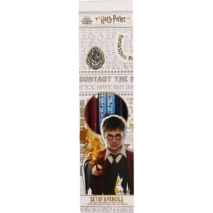 HARRY POTTER Set 6 Matite con gomma Hogwards