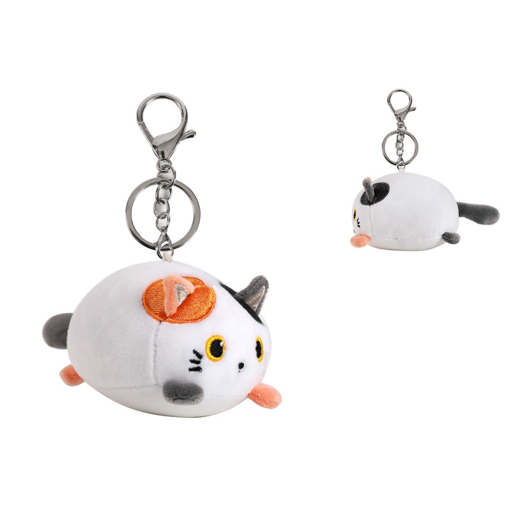 ITotal Portachiavi Peluche Gatto Bianco con moschettone