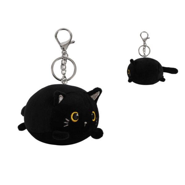 ITotal Portachiavi Peluche Gatto Nero con moschettone