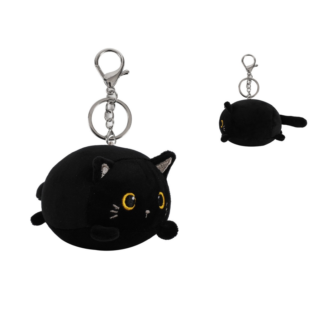 ITotal Portachiavi Peluche Gatto Nero con moschettone