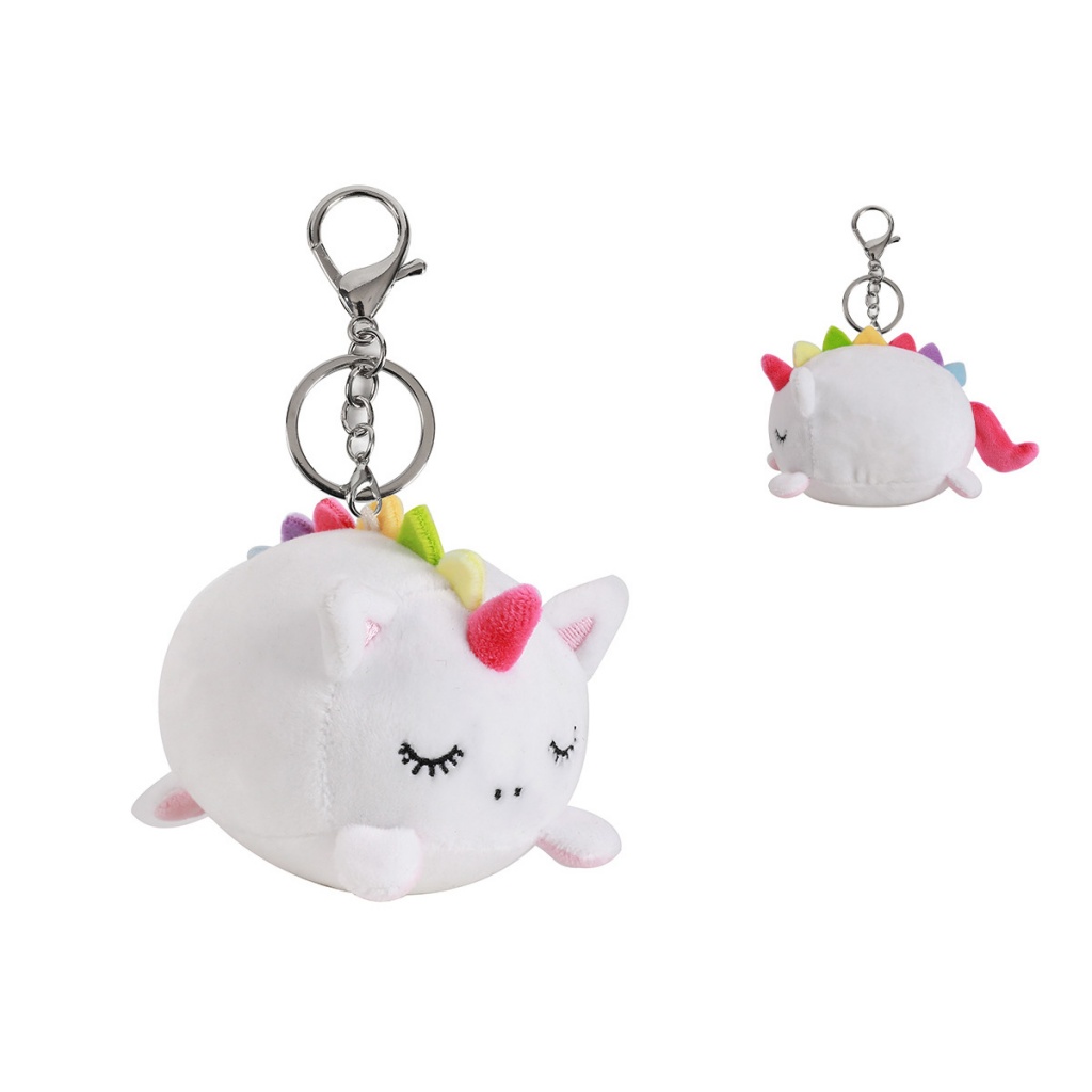 ITotal Portachiavi Peluche Unicorno con moschettone