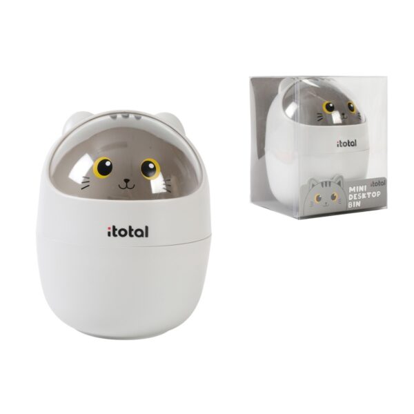 Mini pattumiera Gatto Grigio