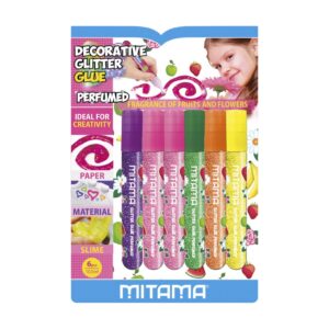 Mitama Set 6 Colle Gritter Profumate colori assortiti tubo 10
