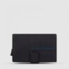 Piquadro Porta Carte di Credito in Metallo e Pelle Urban Nero/Grigio