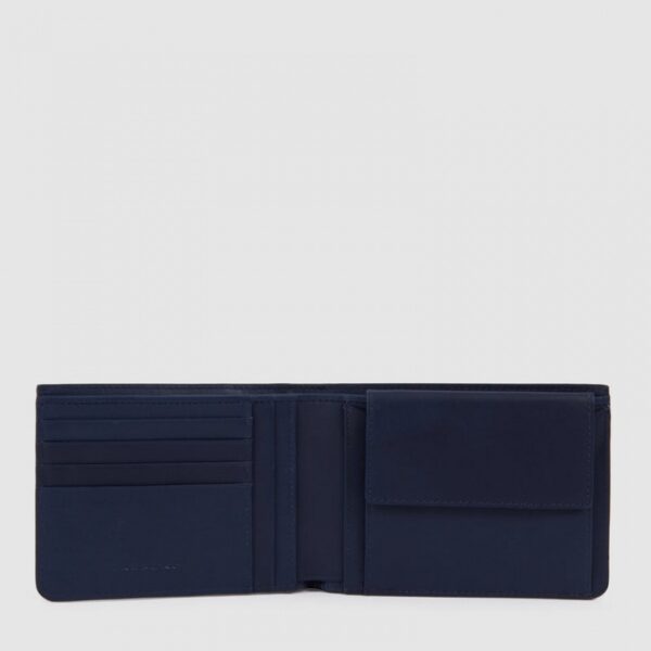 Portafoglio Piquadro Uomo con porta Monete in Pelle Blu in offerta