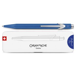 Caran d'Ache Penna a Sfera 849 Colormat Gift Blu con Astuccio Metallo Slim