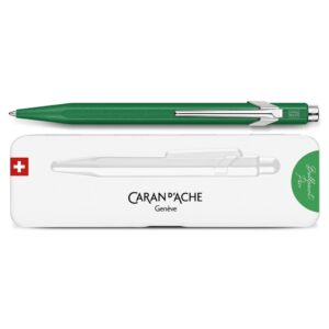 Caran d'Ache Penna a Sfera 849 Colormat Gift Verde con Astuccio Metallo Slim