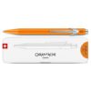 Caran d'Ache Penna a Sfera 849 Pop Line Arancio Fluo con Astuccio Metallo Slim