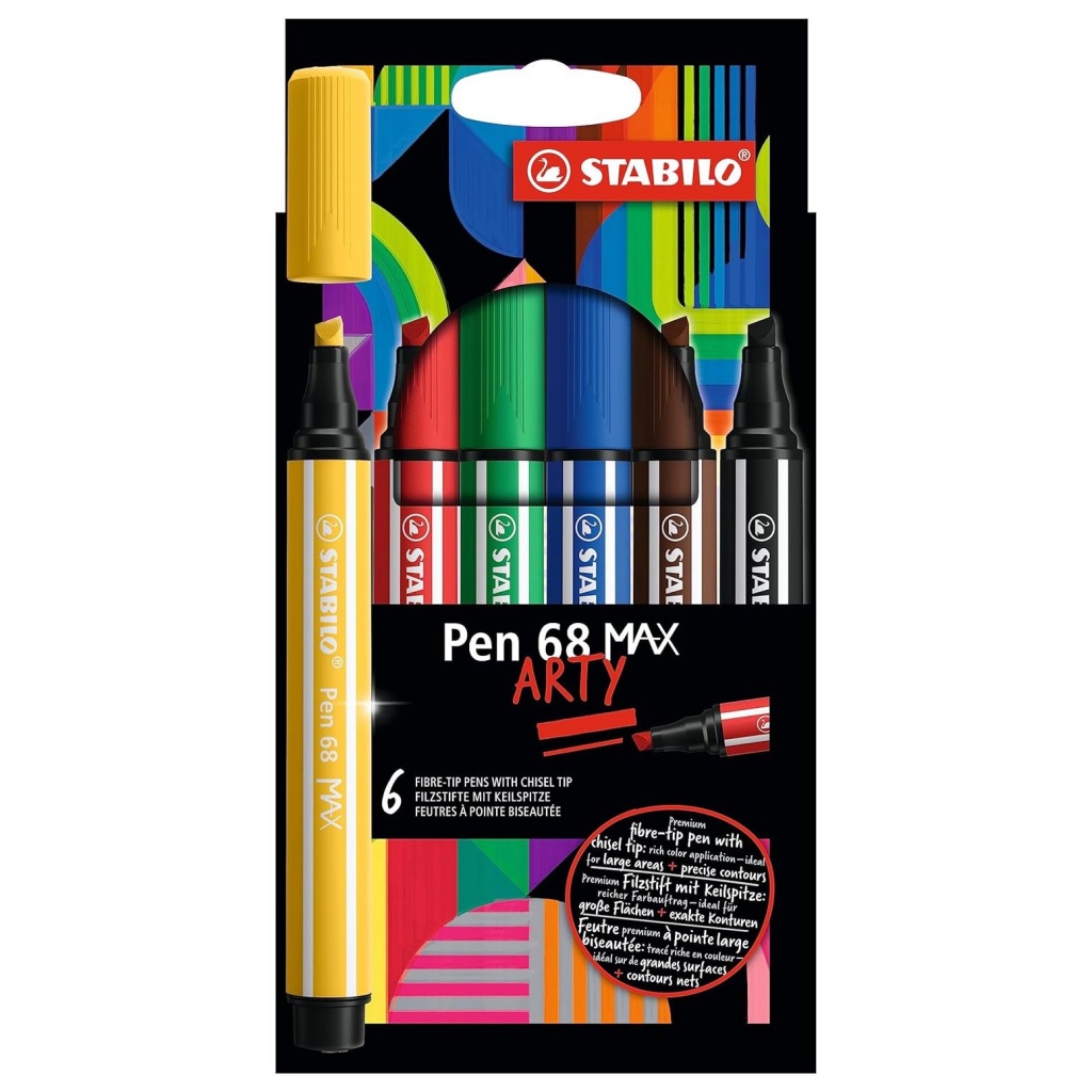 Stabilo Pen 68 Max Arty Confezione 6 colori assortiti SCUOLAWEB a 12.60