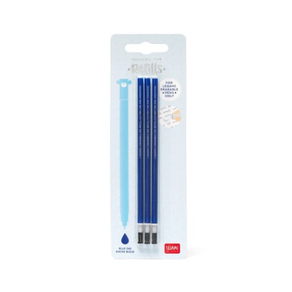 Legami Refill Blu Penna Cancellabile 3 Pezzi