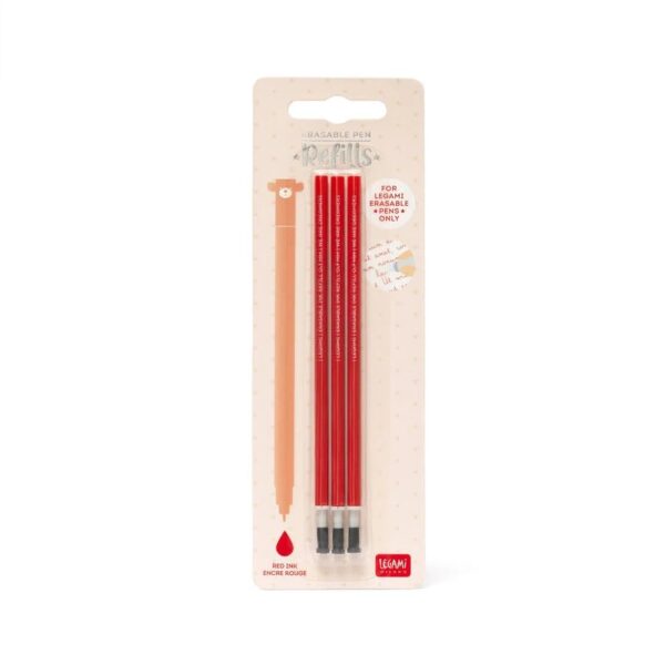 Legami Refill Rosso Penna Cancellabile 3 Pezzi
