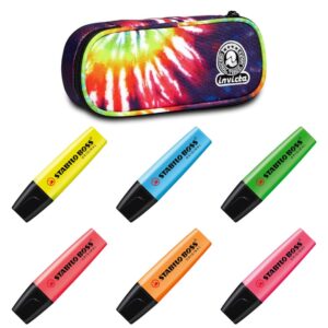 Super Bundle Tie & Dye Invicta + 6 Evidenziatori Stabilo Boss + Trasporto Gratuito