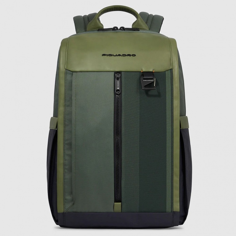 Zaino Piquadro porta Computer 15,6 in Tessuto Riciclato e Pelle