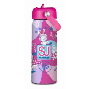 Borraccia 500ML Inox 304 Termica Beccuccio Retrattile Pinkfur Girl