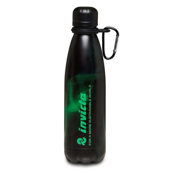 Borraccia Invicta 500ML Inox 304 Termica con Moschettone Ziply Smoky Green