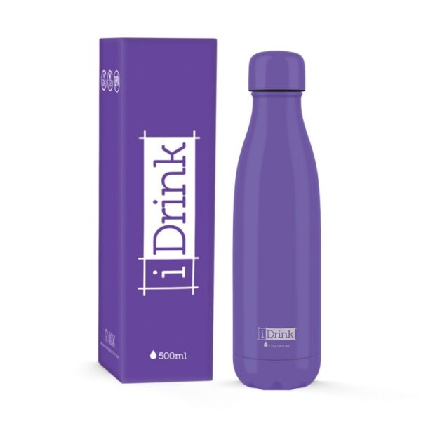 Borraccia Termica In Acciaio Inox Viola 500ml