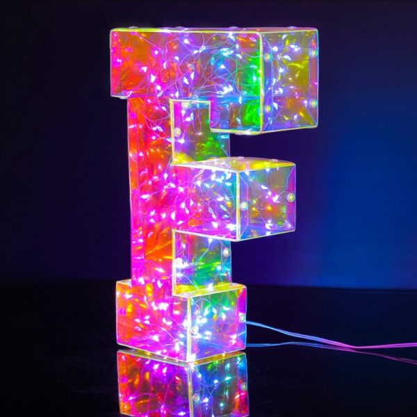 Lampada Lettera F Led altezza 25cm USB