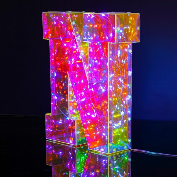 Lampada T Lettera N Led altezza 25cm USB