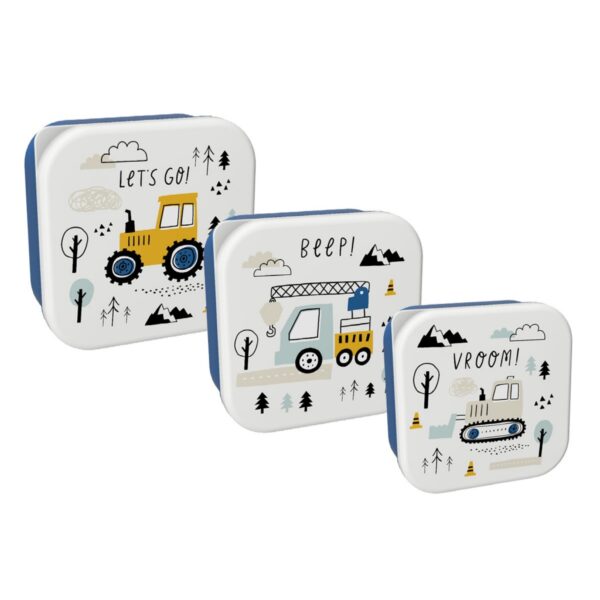 Lunch Box I-Drink Camioncini con divisori interni 13.8x13.8x6cm