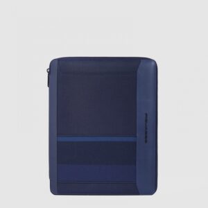 Portablocco Piquadro con Scomparto per iPadPro in Pelle e Tessuto Steve Blu