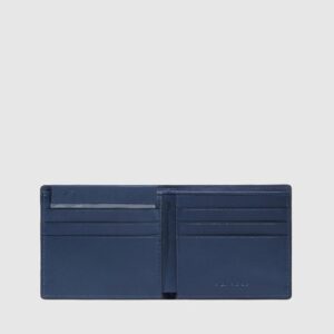 Portafoglio Piquadro Uomo con porta Documenti Rimovibile in Pelle FX Blu