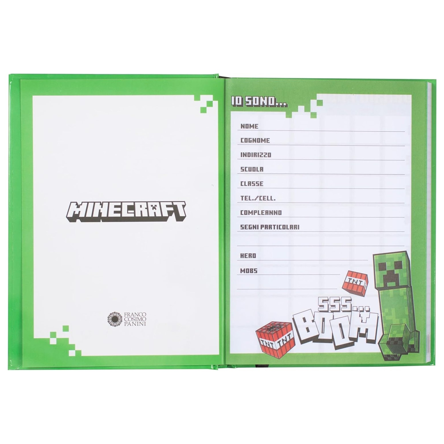 Diario Minecraft Personalizzato - 96 Pagine, Nome Custom, Verde - Foto 4