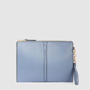Pochette Piquadro porta Tablet 11 Manico Removibile in pelle Ray Blu su linait