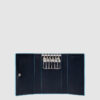 Portachiavi Piquadro con sei ganci in Pelle Blue Square Nero su linait