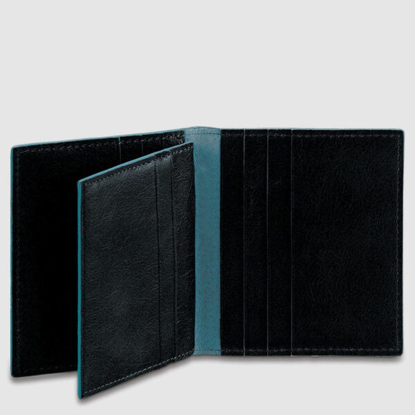 Porta Carte di Credito Piquadro in Pelle Blue Square Nero