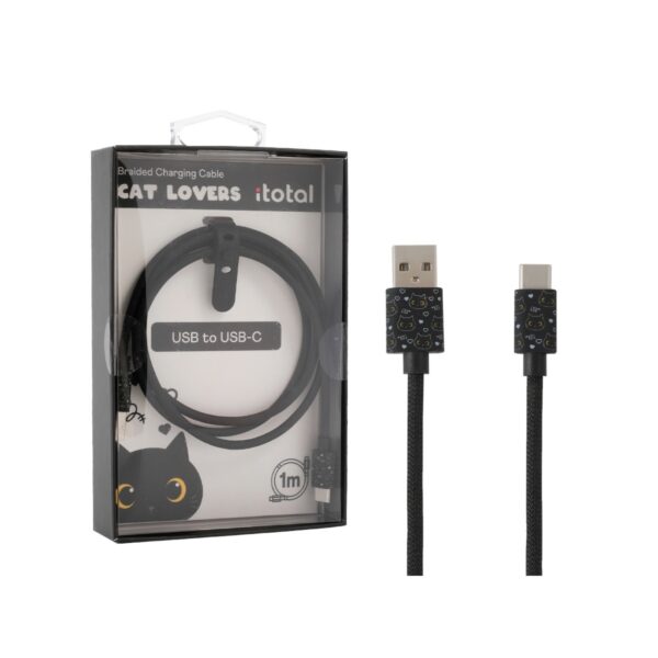 Cavo Ricarica USB-C Black Cat 1 mt su linait