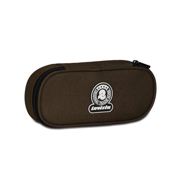 Portapenne Invicta Round Plus Solid Green Military su linait