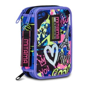 Mitama Astuccio Scuola SUPER TRIPLO Contenuto 50 pezzi CITY LOVE su linait