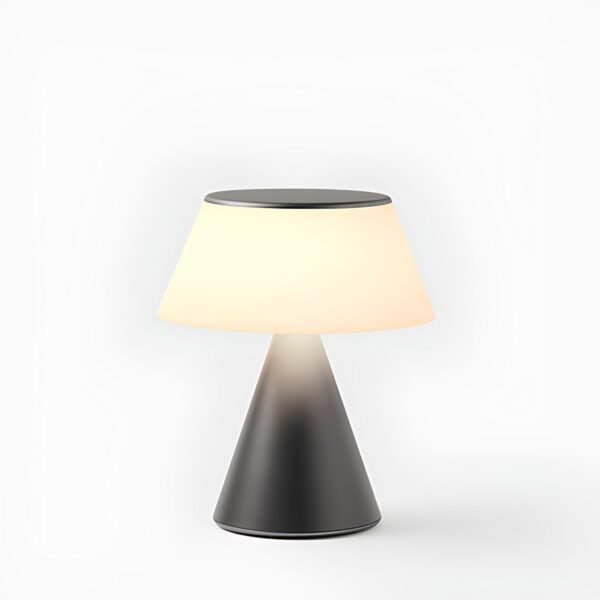 Lexon LUMA L Lampada a LED Portatile con Sincronizzazione Colori Grigio Metallizzato su linait
