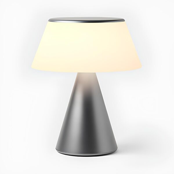 Lexon LUMA XL Lampada a LED Portatile con Sincronizzazione Colori Grigio Metallizzato su linait