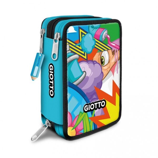 Astuccio 3 Scomparti Giotto Fantasy Blu