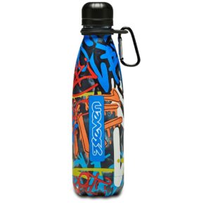 Borraccia Seven 500ML Inox 304 Termica con Moschettone Mark On Boy su linait