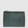 Pochette Piquadro porta Tablet 11 Manico Removibile in pelle Circle Verde Scuro/Verde su linait