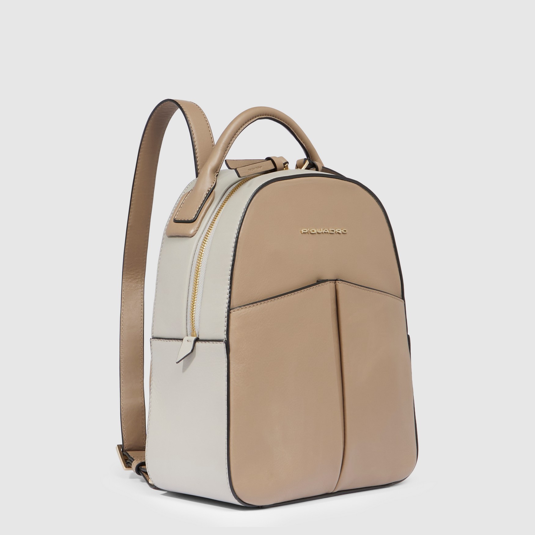Zainetto Donna Piquadro Porta iPad Mini in Pelle Ashley Beige a 295.00