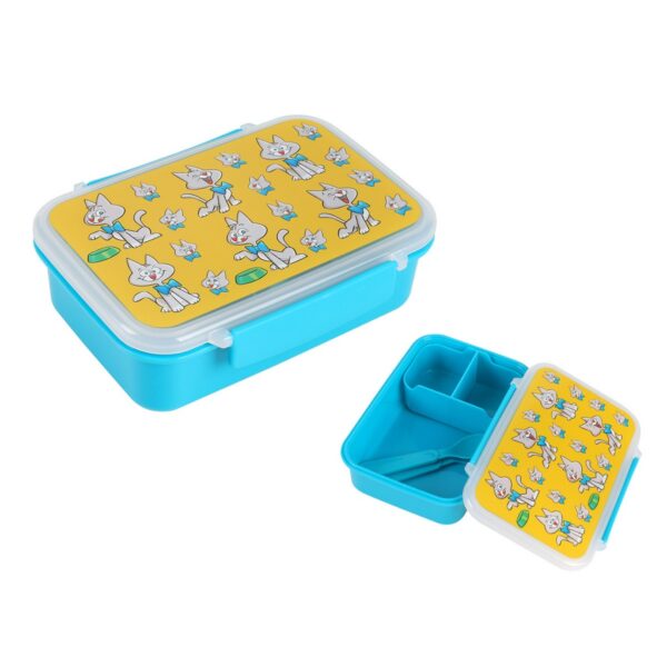 Lunch Box C The Cat Con Posate 16x12x6.5 cm