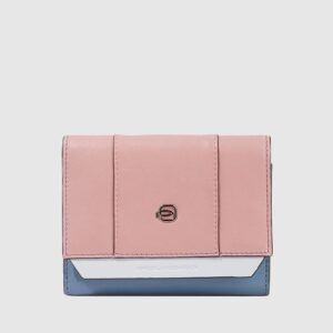 Portafoglio Piquadro Donna Piccolo in Pelle Circle Rosa/Grigio su linait