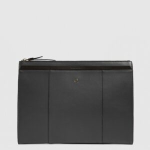 Pochette Piquadro porta Tablet 11 in Pelle Circle Nero su linait