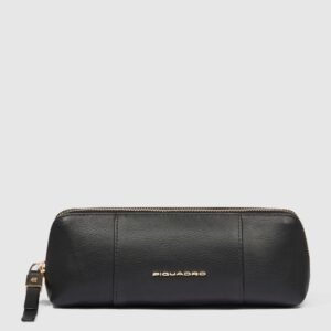 Astuccio Piquadro Portapenne in Pelle Circle Nero su linait