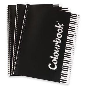 Quaderno di musica maxi A4 spiralato Colourbook con pentagramma su linait