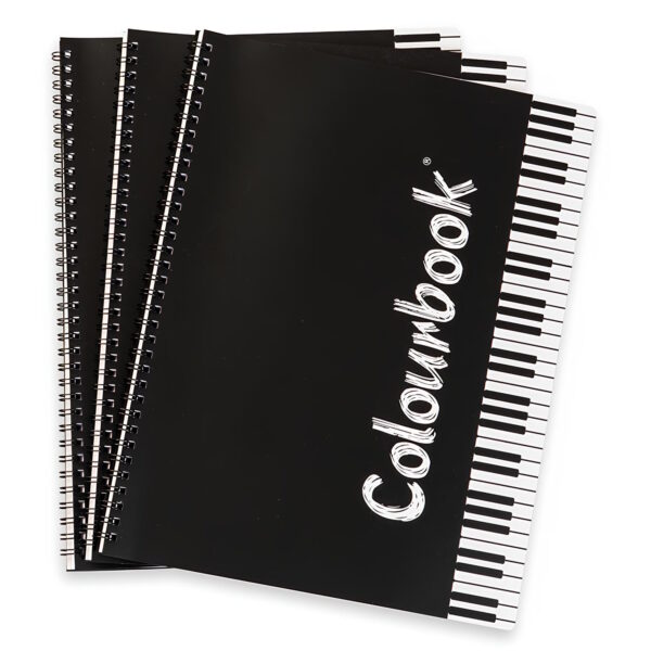 Quaderno di musica maxi A4 spiralato Colourbook con pentagramma su linait