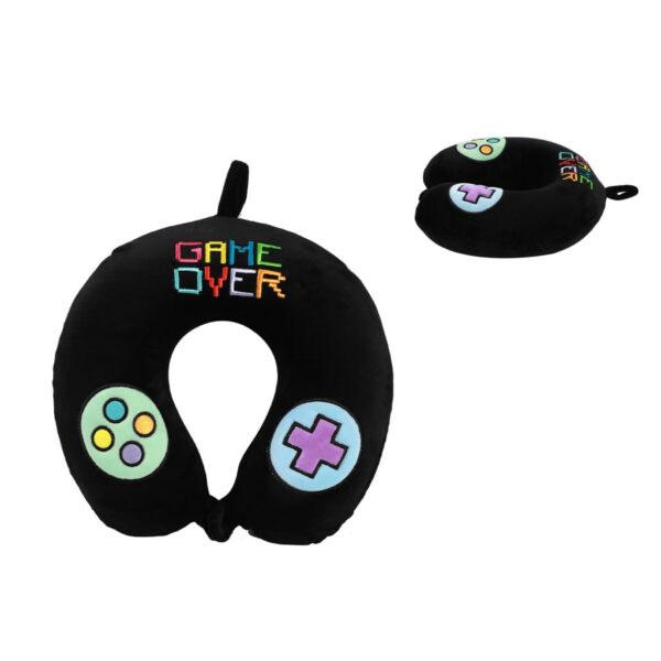 Cuscino Da Viaggio Let's Play Nero