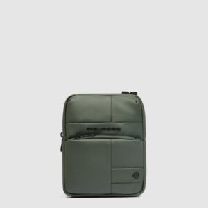Borsello Piquadro porta Tablet Mini in Tessuto Gommato Wollen Verde su linait