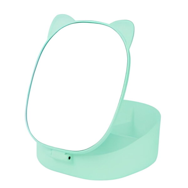 Specchio da Trucco Pieghevole con contenitore Verde su linait