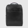 Zaino Piquadro porta PC/iPad  in pelle Blue Square Nero su linait