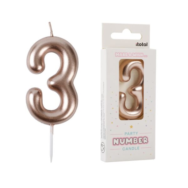 Candelina Numero 3 Altezza 6cm