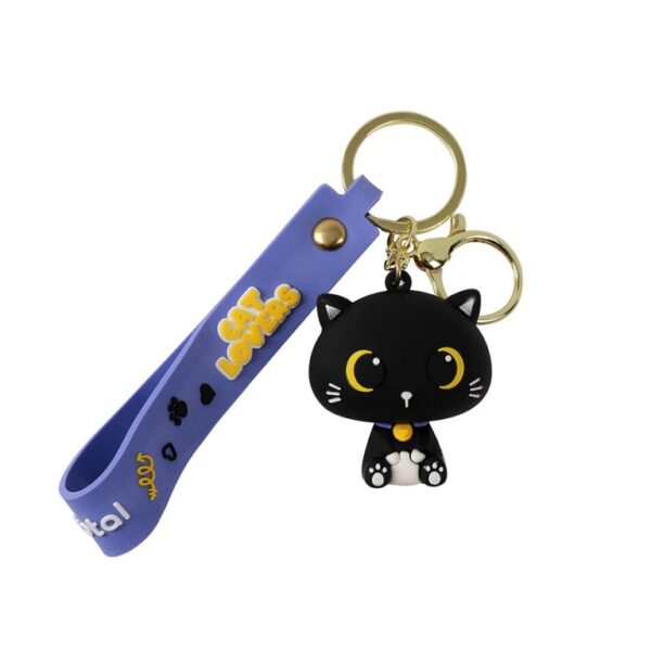 Portachiavi con moschettone Black Cat